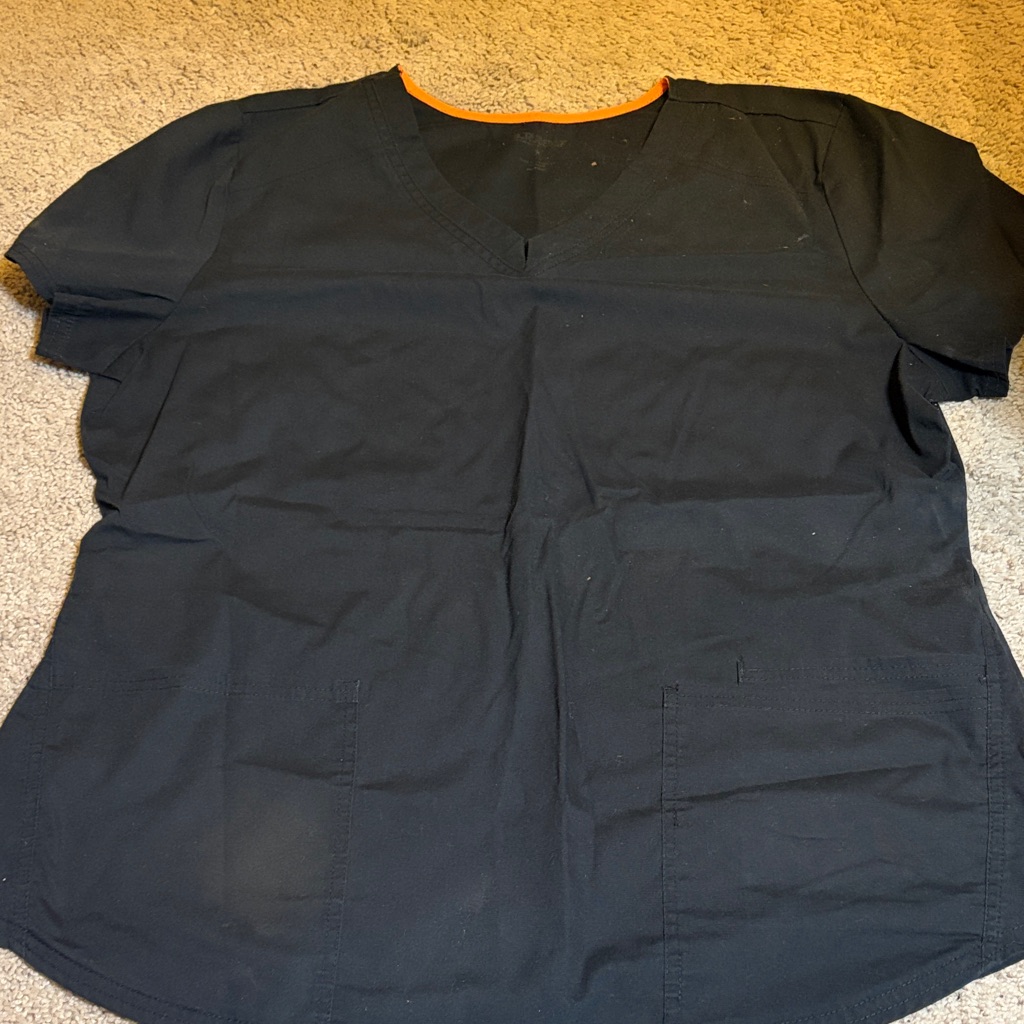 Scrub Star Black Womens Scrub Top